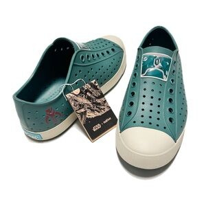 Star Wars X native Jefferson Print Boba Fett Shoes Bounty Green Bone White NWT